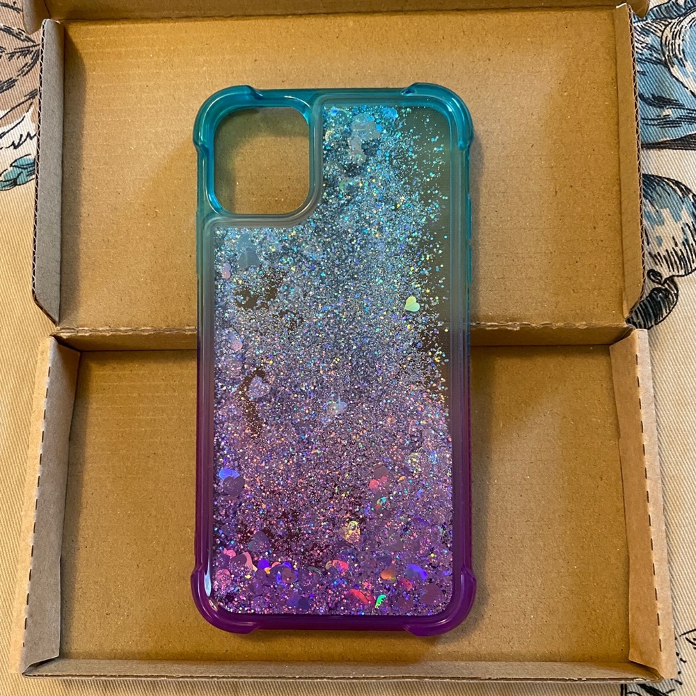 Iphone 11 case Glitter/quicksand Affect